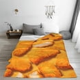 thumbnail image 4 of Chicken Nugget Blanket Gifts for Boys Girls Kids Adults Soft Warm Flannel Lightweight Chicken Nugget Food Throw Blankets for Bed Home Living Room Sofa Decor 50"x40", 4 of 5