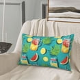 thumbnail image 4 of Plush Throw Pillow Covers, cartoon Lemon juice Pillow Cases with Invisible Zipper, Breathable Microfiber Pillow Cases Standard Size for Sleeping Bedroom Sofa Living Room 14x20, 4 of 5