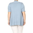 thumbnail image 4 of MOA Collection Women's Casual Open Front Short Sleeve Cardigan, 4 of 5