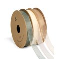 thumbnail image 1 of Cinta de organza Vitalizart de 1 cm x 27 m, color crema, blanco y oro rosa, 1 of 6
