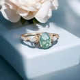thumbnail image 2 of SHREENATHJEWELRY 8x6MM / 2CT Oval Cut Moss Agate Engagement Ring CZ Diamond Rose Gold Nature Inspired Jewelry Personalized Gift For Her, 2 of 4