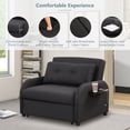 thumbnail image 6 of Triple Tree Velvet Built In Usb Port Sleeper Sofa with Pillows, Dark Gray, 6 of 6