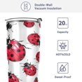 thumbnail image 4 of GZHJMY Ladybug Tumbler Stainless Steel Double Wall Vacuum Reusable Insulated Mug with Straw and Built-in Coaste for Cold and Hot Beverages, 12oz, 4 of 7