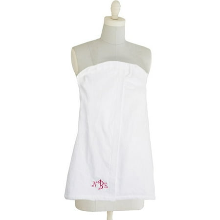 Personalized Women's Spa Wrap, White