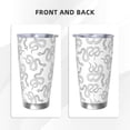 thumbnail image 3 of Salouo Hand Drawn Snake Print 20oz Tumbler with Lid,Stainless Steel Vacuum Insulated Tumbler Durable Insulated Coffee Mug Thermal Cup with Splash Proof Sliding Lid-Straw Three-piece Set, 3 of 8