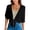 Black_#02, variant on Summer Cardigans for Women Lightweight Cropped Sheer Chiffon Shrug for Tie Front Elbow Sleeve Beach Cover Up Top,Coffee M
