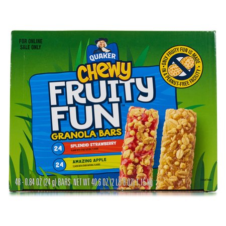 Quaker Fun UPC 030000572979 - Quaker Chewy Fruity Fun Bars 48 Ct Variety Pack ...