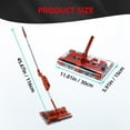 thumbnail image 6 of CATGOOD Cordless Rechargeable Floor Sweeper, Manual Floor Sweeper Lightweight Floor Cleaner with Low Profile Body to Reach Under Furniture, Red, 6 of 12