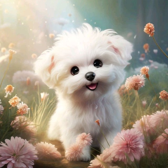 Resina Diamante Serie Animal Cachorro 30*30CM Hugtrwg