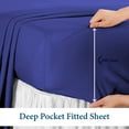 thumbnail image 6 of 900 Thread Count 4 Piece Quality Sheet Set 24 Inch Deep Pocket 100% Egyptian Cotton Color Royal blue Solid Size Queen, 6 of 7