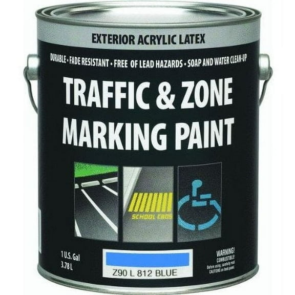 DIB Latex Traffic and Zone Marking Paint - Flat Finish - Latex-Based Interior & Exterior Use, Professional Finish