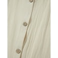 thumbnail image 4 of Kmbangi Robes d'Été Sans Manches pour Femmes Robe Longue Fendue avec Poches pour Plage Club Mode Urbaine, 4 of 5