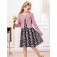 thumbnail image 4 of Aideaone Girls Casual Adjustable Strap Sleveless Dress Cardigan Set Size 5-12Y, 4 of 7