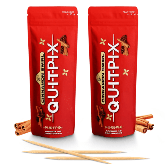 Extra-Thick Flavored Toothpicks ā Cinnamon Mint | Long-Lasting Flavor | Sugar-Free Toothpicks for Everyday Use | 40 Count Each, Pack of 2