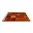 thumbnail image 2 of Ahgly Company Machine Washable Indoor Round Patchwork Yellow Transitional Area Rugs, 6' Round, 2 of 4