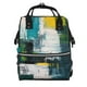 thumbnail image 1 of Disketp Abstract Brushstrokes Green Blue Mochila de Pañales de Gran Capacidad con Múltiples Bolsillos, Mochila de Viaje Multifuncional para Bebé, Unisex, Moderna y Resistente, 1 of 6