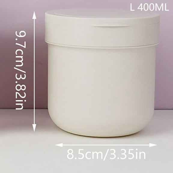 1pcs 300/400ml Refillable Makeup Remover Jar With Spoon Plastic Empty Makeup Jar Pot Travel Face Cream Lotion Cosmetic Container