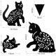 thumbnail image 2 of Adorno de jardín para gatos 3 unidades JAMW diseño hueco de metal, 2 of 5