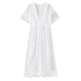 thumbnail image 6 of UJNDER Swim Cover Ups for Women Summer Long Flowy Kimono Cardigans Boho Chiffon Floral Beach Cover up Tops for Swimwear White XXL, 6 of 7