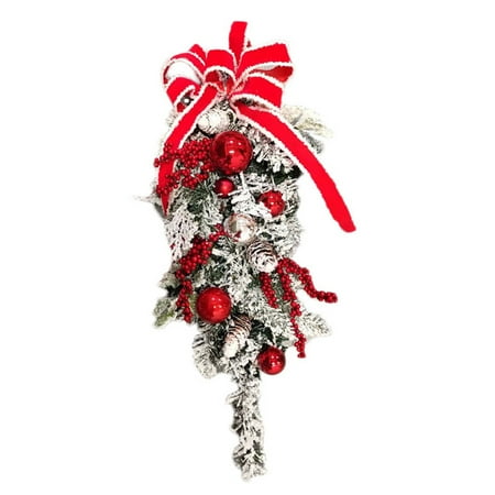 

Christmas Garland Wall Hanging Wreath Pendant Decorative Door Banner (C)