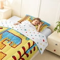 thumbnail image 4 of Erosebridal Light Blue Dripping Baseball Stitch & Waffle Letter E Graphic Twin Comforter Sets 3-Piece, Alphabet Graphic Bedding Set for Boys And Girls Kids,Ultra Soft Home Decor, 4 of 6