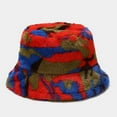 thumbnail image 3 of OGLCCG Faux Furry Bucket Hat for Women Fall Winter Warm Windproof Fluffy Plush Fisherman Cap Fuzzy Fleece Fashion Colorful Hat, 3 of 3
