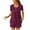 Wine, variant on HaoXianJian Women's Short Sleeve Top with Shorts Pajama – Ultra-Soft Loose & Sleepwear Pajamas for Women Size S - 3X