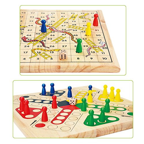 28335 TRADITIONAL FAMILY CLASSIC FUN KIDS GAME SNAKES AND LADDERS BOARD GAME 