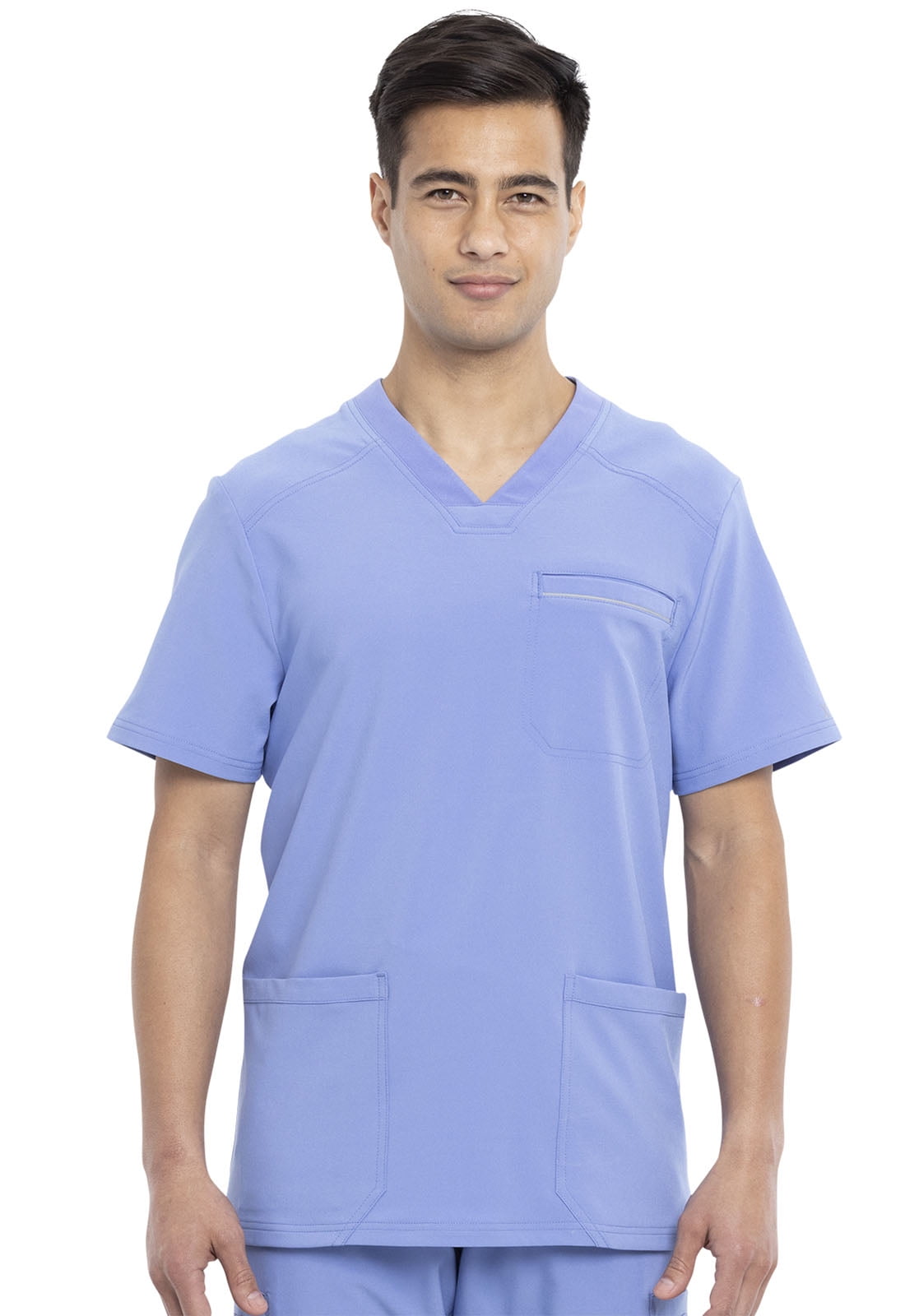 Cherokee Cherokee iflex Scrubs Top For Men VNeck CK661, M, Ciel Blue