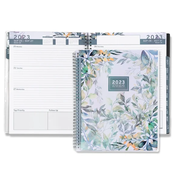 Ensight Weekly & Monthly Planner 2023-2024 - 8.5 X11 - Floral