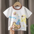thumbnail image 2 of Zshosam Toddler Boy Shirt Toddler Shirt Boys Girls Tshirt Little Kid Funny Cute Graphic Tee Tops Size 4T 5T,(Khaki 4-5 Years), 2 of 8