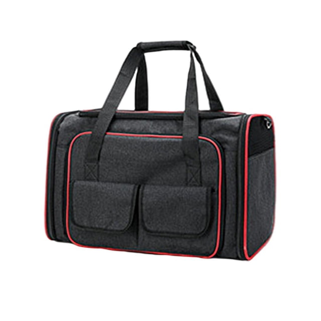 Bolsa de transporte para mascotas de gran capacidad Paquete de transporte plegable expandible Tela Oxford Rojo negro jinwen portador de cachorros