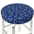 thumbnail image 3 of Lsque Nautical Anchors Round Bar chair cushion covers Velvet Fabric Premium Comfort Protects from Scratches and Stains for 14-17 Inch Chair- 13 inch, 3 of 7