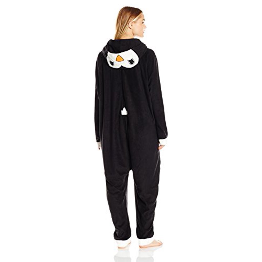 Sleep Sleep Women's Hooded Animal Onesie Back Flap