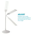thumbnail image 4 of OttLite Wellness Series Pivot LED Desk Lamp with Dual Shades, Touch Activated Controls, Gradual Dimmer, for Working, Crafting, Sewing, Studying, White, 4 of 8