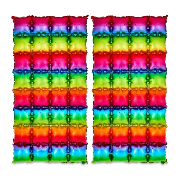 Multicolor Foil Air-Filled Balloon Backdrops, 27" x 55", 2 Count, by Way To Celebrate