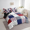 thumbnail image 3 of Feelyou Eat Sleep Football Bedding Comforter Set 7 Pieces, Plaid Stripes Full Bedding Set, 3 of 8