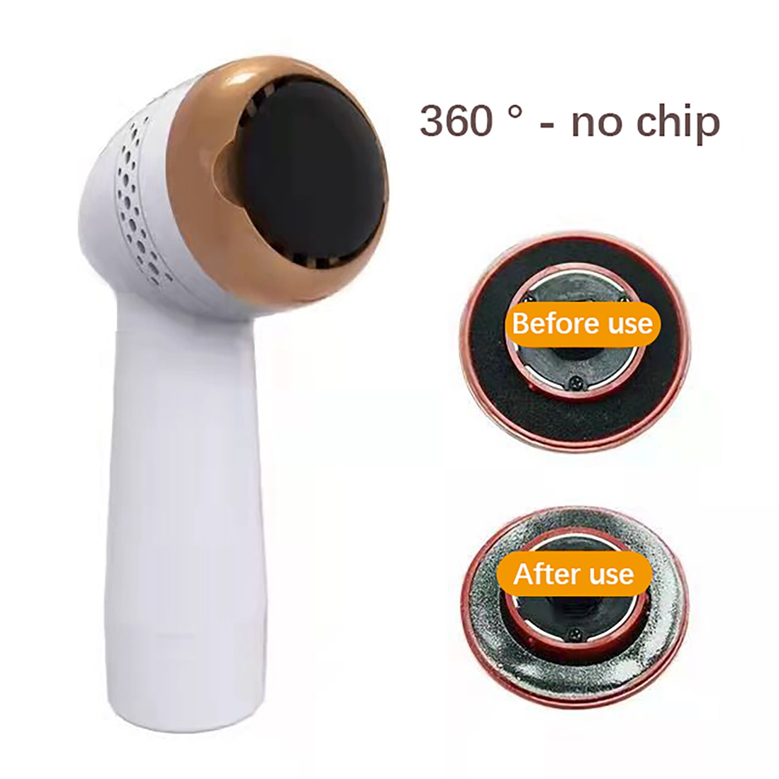 SPOORYYO USB Rechargeable Electric Callus Remover with 3 Grinding Heads and Vacuum Suction for Gentle Pedicure at Home