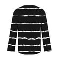 thumbnail image 5 of Qepwscx Womens Long Sleeve Shirts Tops for Women V Neck Stripe Print Casual Blouses Going Out Tops Graphic Tees Spring Fall Top Basic Loose Fits Business Tshirts for Women S-XXL ﻿, 5 of 5