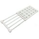 thumbnail image 4 of Divisor de estante de tensión para armario, estante de tensión telescópico extensible blanco, estante de tensión para armario, calidad de nivel superior, 4 of 8