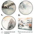 thumbnail image 3 of Designart "Tranquil Chinese Landscape in Grey Serenity I" Landscapes Framed Wall Art Decor - Traditional Orange China Entryway Framed Wall Art Print, 3 of 6