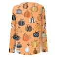 thumbnail image 7 of IYYVV Womens Halloween Shirts Long Sleeve Crewneck Casual Dressy Tops Funny Ghost Pumpkin Graphic Halloween Fall Fashion Top Orange L, 7 of 7