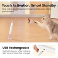 thumbnail image 5 of Potaroma Interactive Spinning Butterfly Cat Wand, Rechargeable Touch-Activated Teaser with Suction Cup, Self-Play & Handheld Mode for Indoor Kittens, 5 of 9