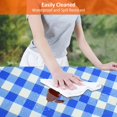 thumbnail image 4 of POINTERTECK Picnic Table Cover With Bench Covers   Fitted Table Covers Vinyl Tablecloth with Flannel Backing For 6 Foot Tables  Elastic Edge Waterproof for Home Goods Indoor Outdoor Patio, 4 of 7