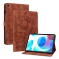 thumbnail image 2 of FJLBDE Case for Oppo Realme Pad 10.4 inch 2021, Embossed Flower PU Leather Flip Wallet Folio Stand Cover, Brown, 2 of 7