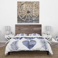 thumbnail image 2 of Designart 'Tropical Blue Watercolour Leaves I' Farmhouse Duvet Cover Set, 2 of 5