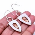 thumbnail image 2 of Wave Dolomite -Mexico 925 Sterling Silver Two Tone Earring 1.95", Maroon Dolomite Earring E_8059_349_52, 2 of 2