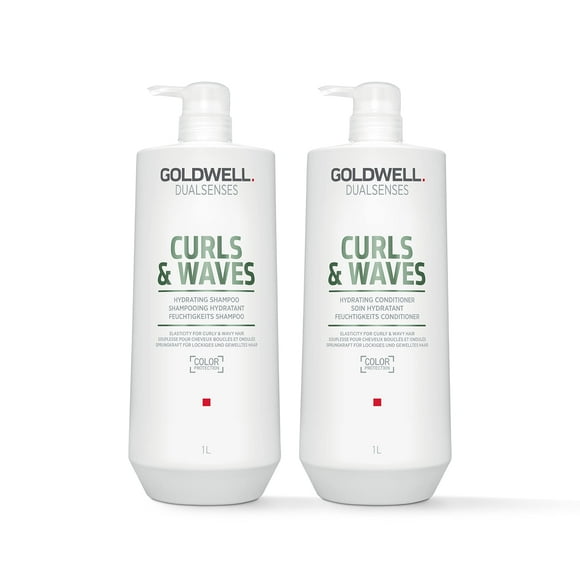 Goldwell Dualsenses Curls and Waves Hydrating Shampoo and Conditioner Liter Bundle