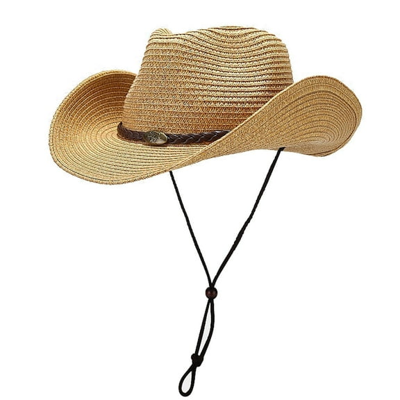 Spring And Summer New Outdoor Brim Moldable Wide Brimmed Sunshade Hats For Men And Women Western Cowboy Style Straw Hats And Fisherman Hats