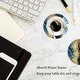 thumbnail image 5 of Marble Coasters for Drinks Absorbent Modern Abstract Ceramic Coaster Set Cork Back Glitter, 5 of 5